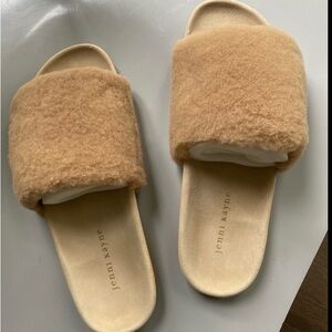 Jenni Kayne Camel Shearling Slippers
